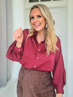 - Nia Bordeaux Blouse