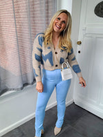 Blue Split Pants