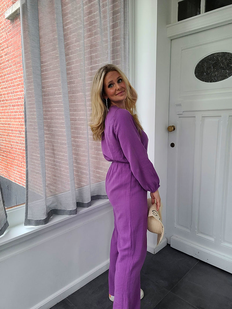 - Charla Purple Tetra Jumpsuit