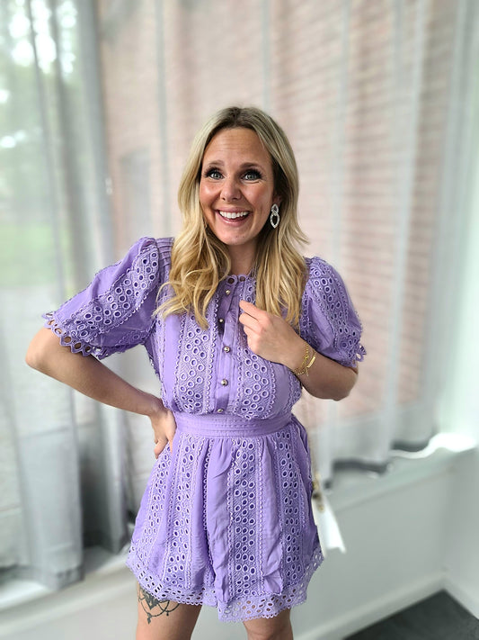 -Marilou Purple Playsuit