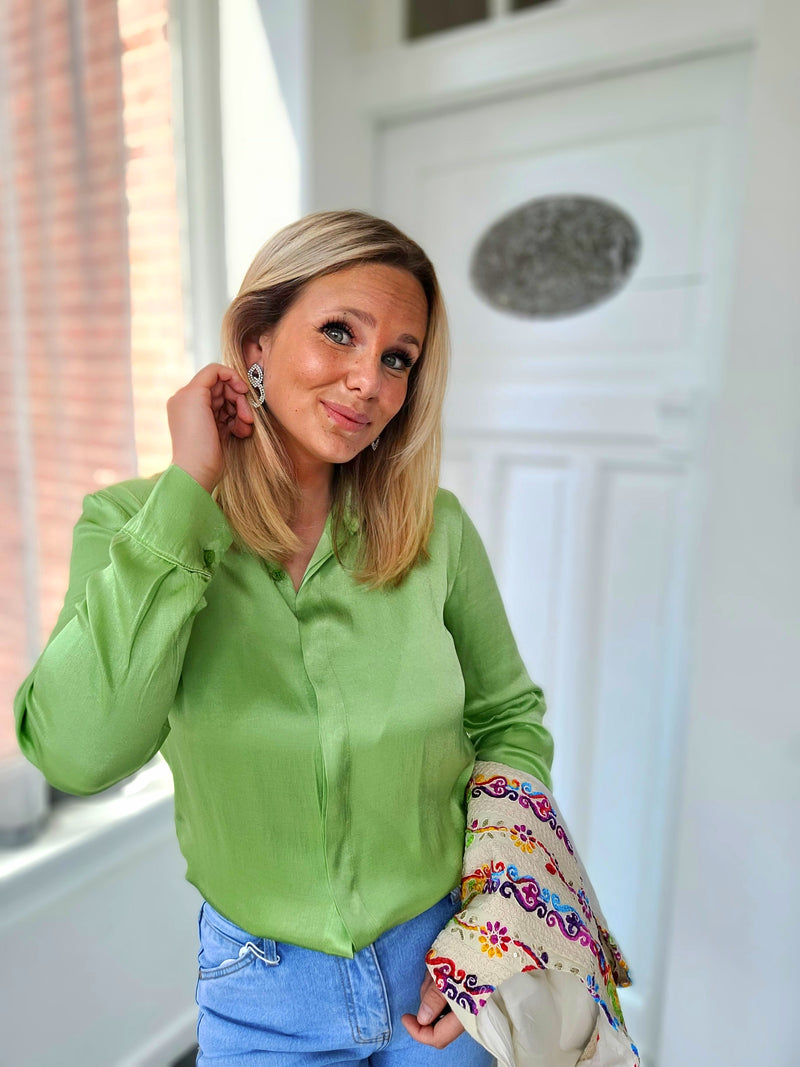 - Anka Green Blouse