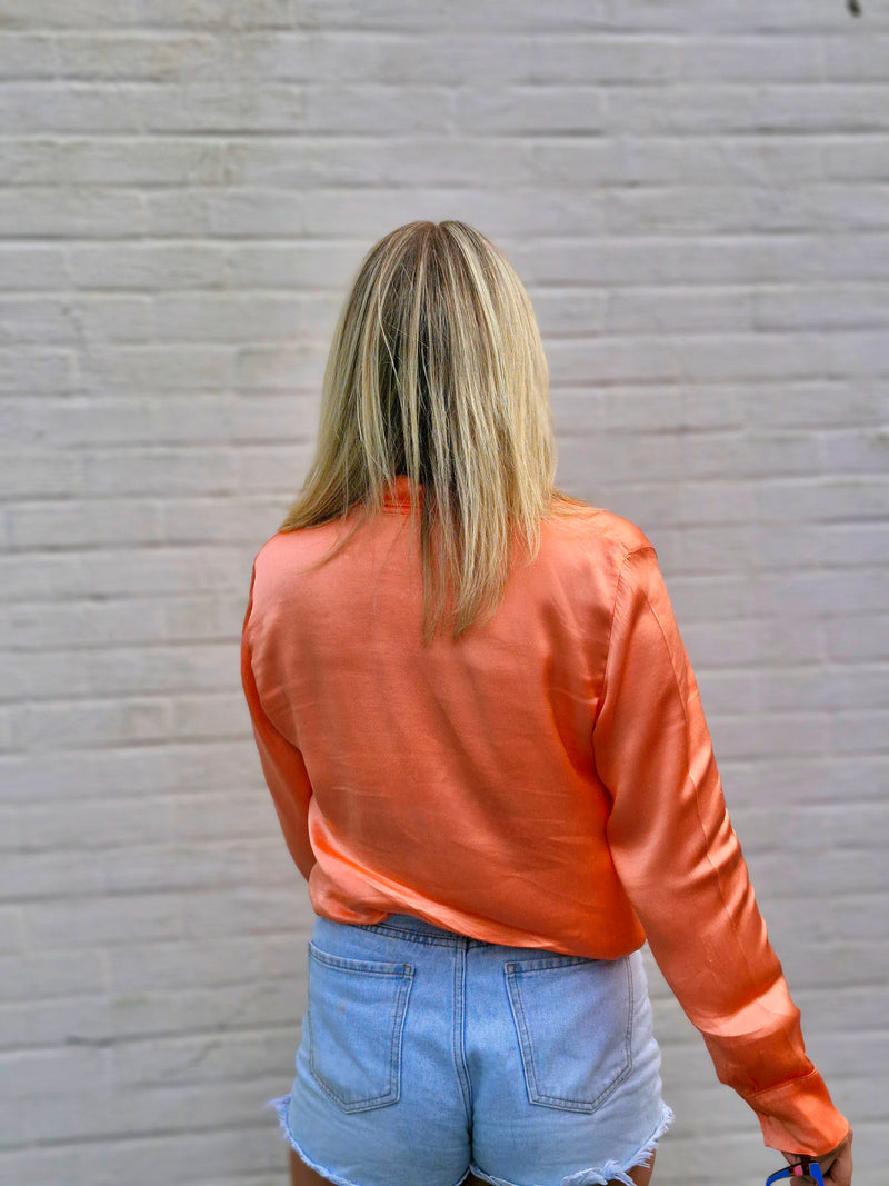 - Anka Orange Blouse