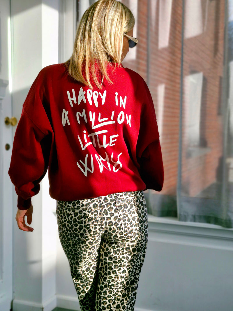 - Quote Bordeaux Sweater