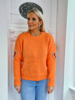 - Heart Orange Sweater