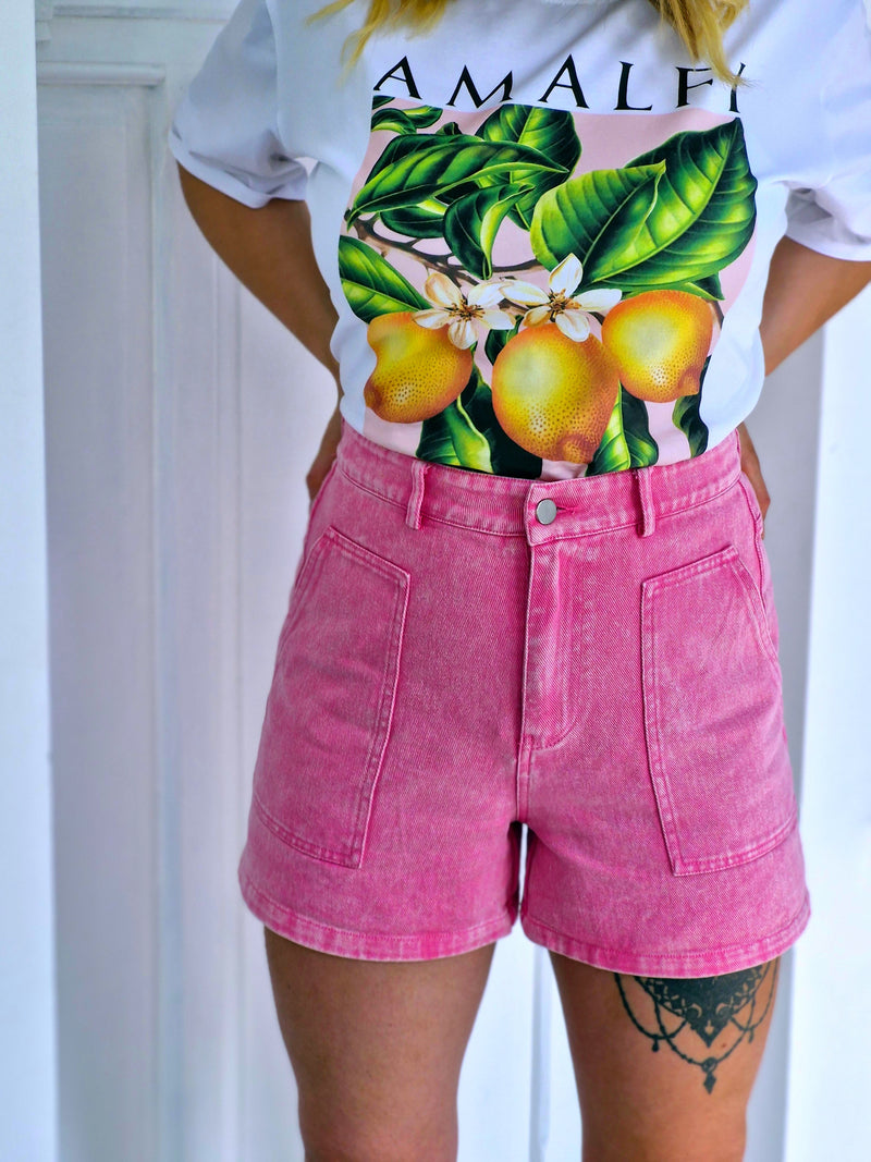 - Pink Denim Short