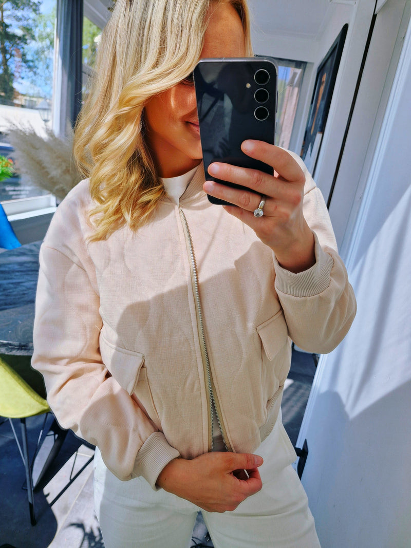 - Bomber Beige Jacket