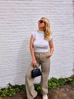 - Nina Wide Leg Beige Pants