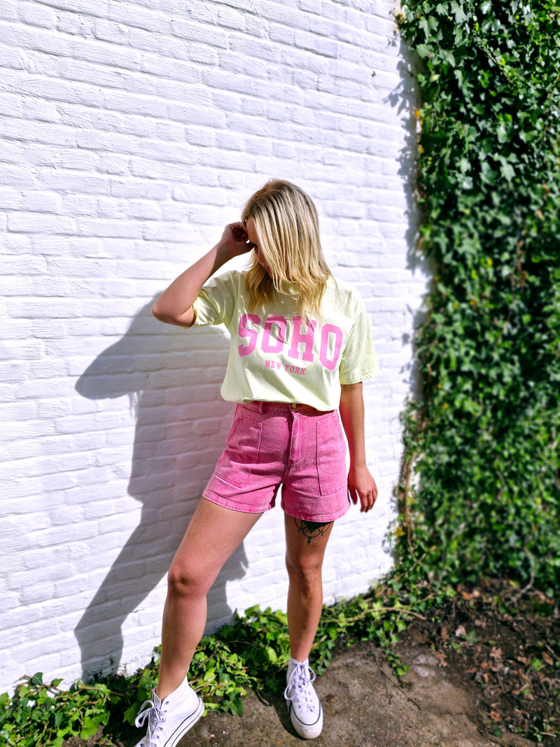 -Soho Yellow/Rose T-shirt