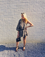 - Leopard Brown Off Shoulder Dress