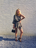 - Leopard Brown Off Shoulder Dress