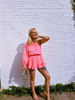 - Leopard Pink Off Shoulder Dress