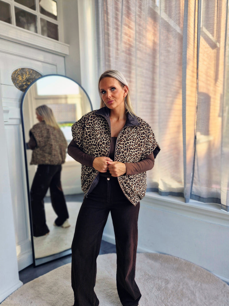 - Leopard Coffee Bodywarmer