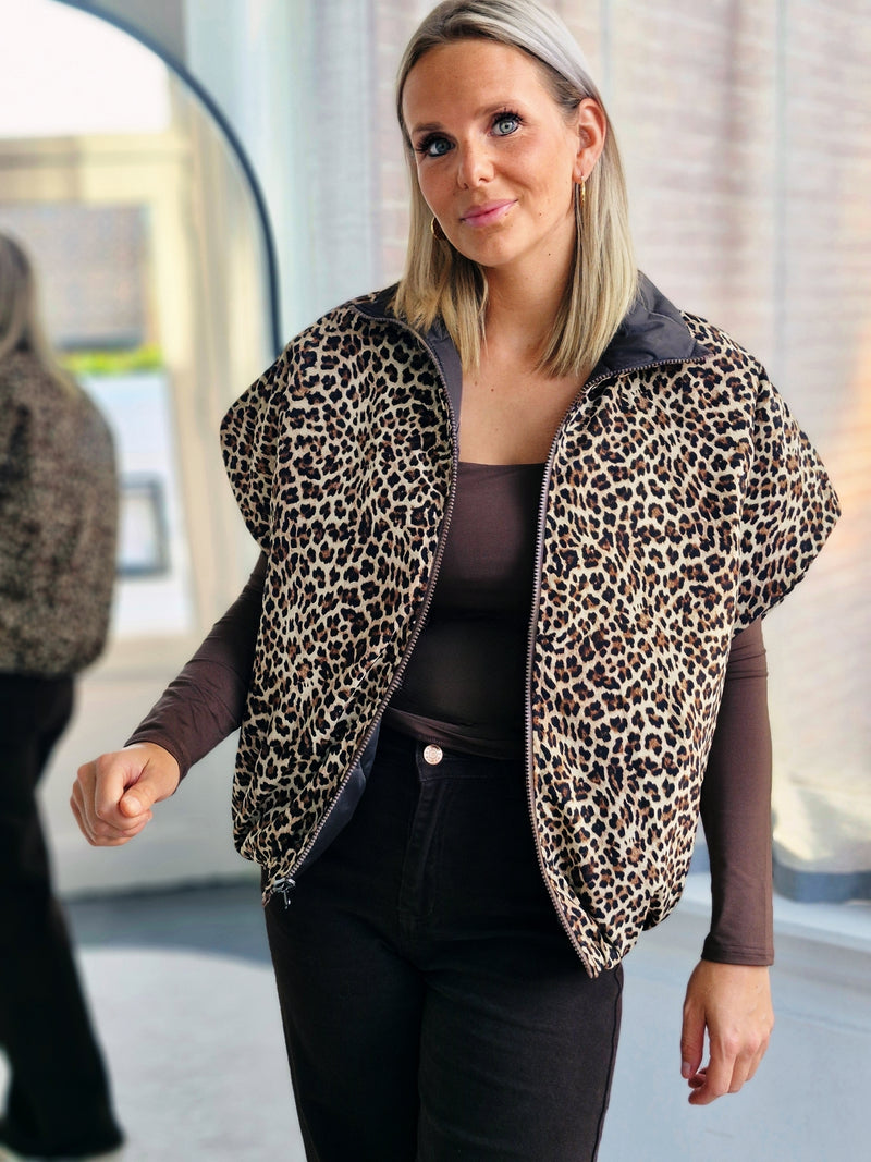 - Leopard Coffee Bodywarmer