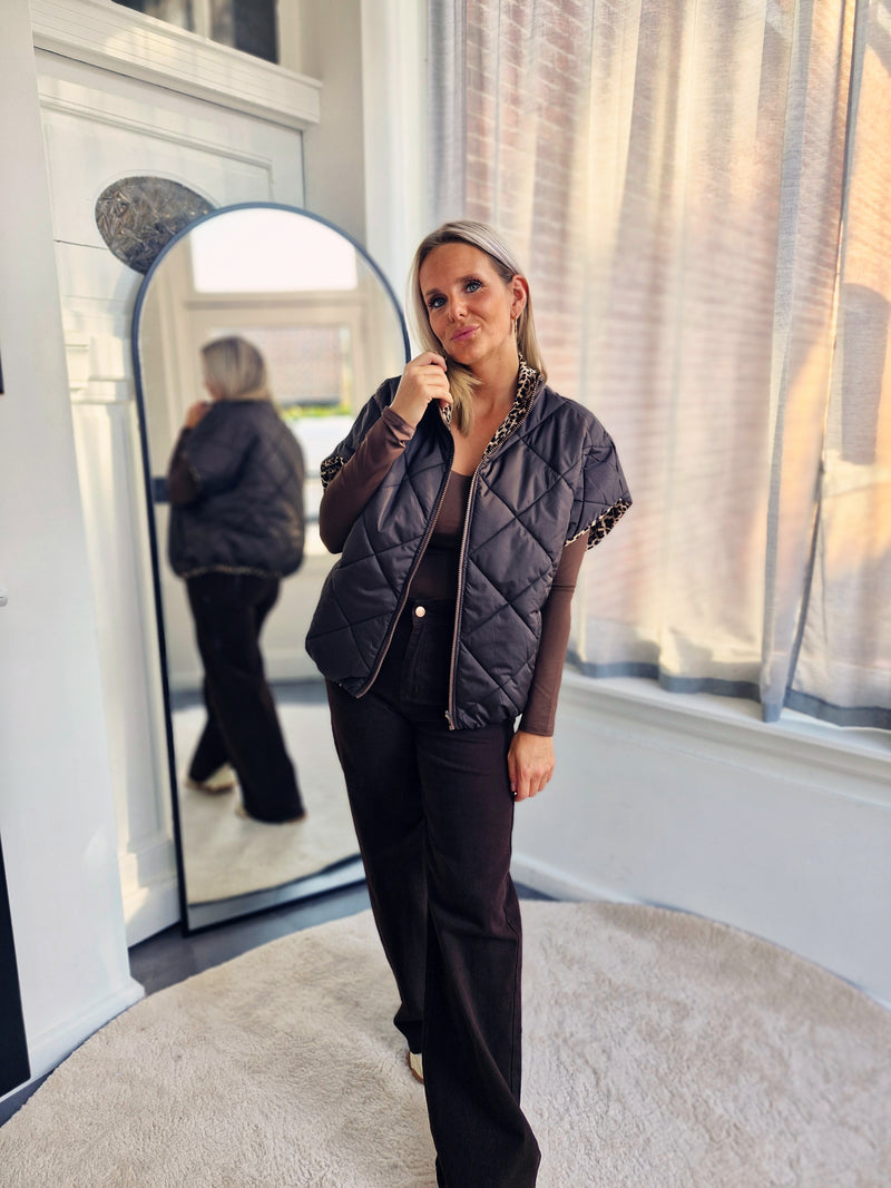- Leopard Coffee Bodywarmer