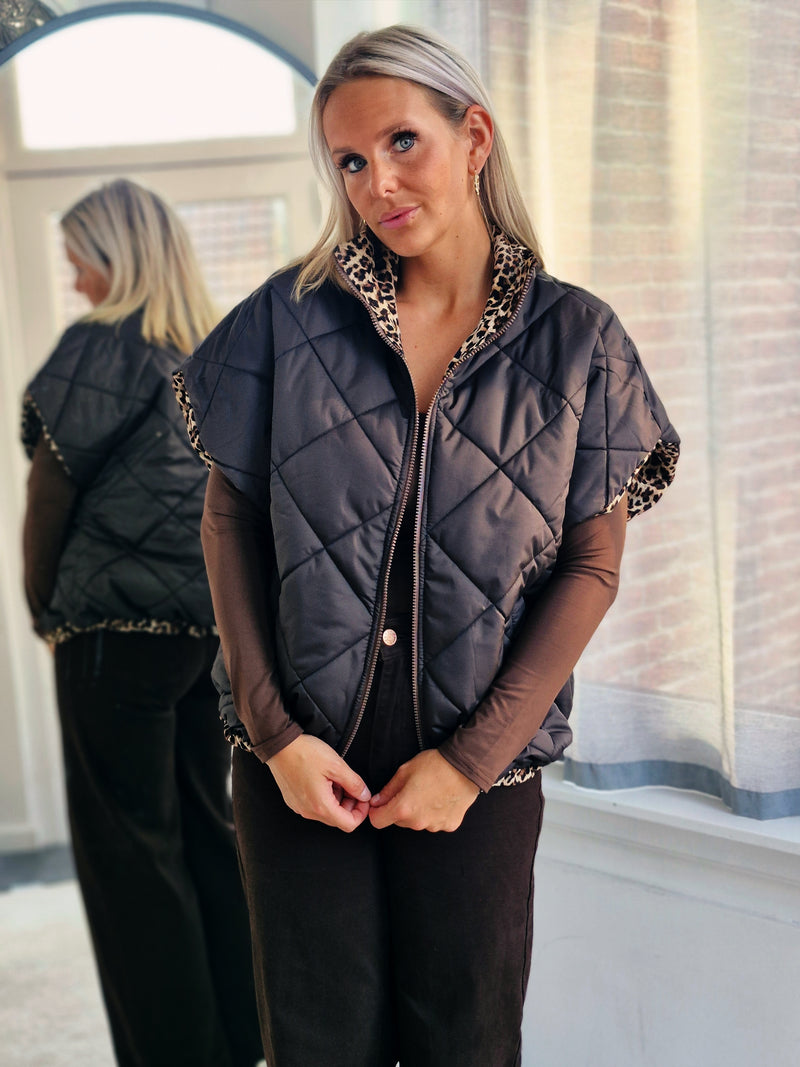 - Leopard Coffee Bodywarmer