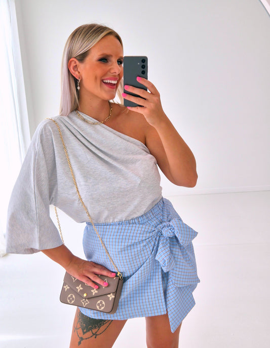 - Colette Gray Off-Shoulder Top