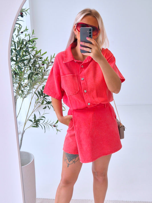 - Coral Kiss Playsuit