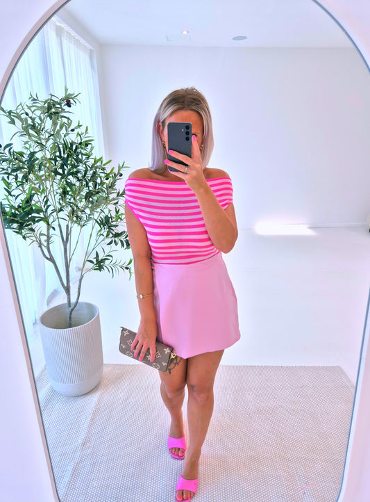 - Rose Satin Skirt