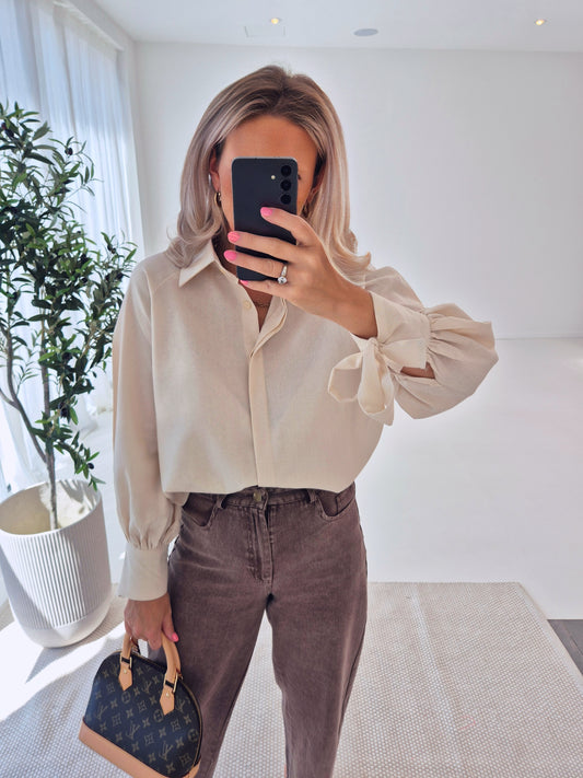 - Laurien Beige Blouse