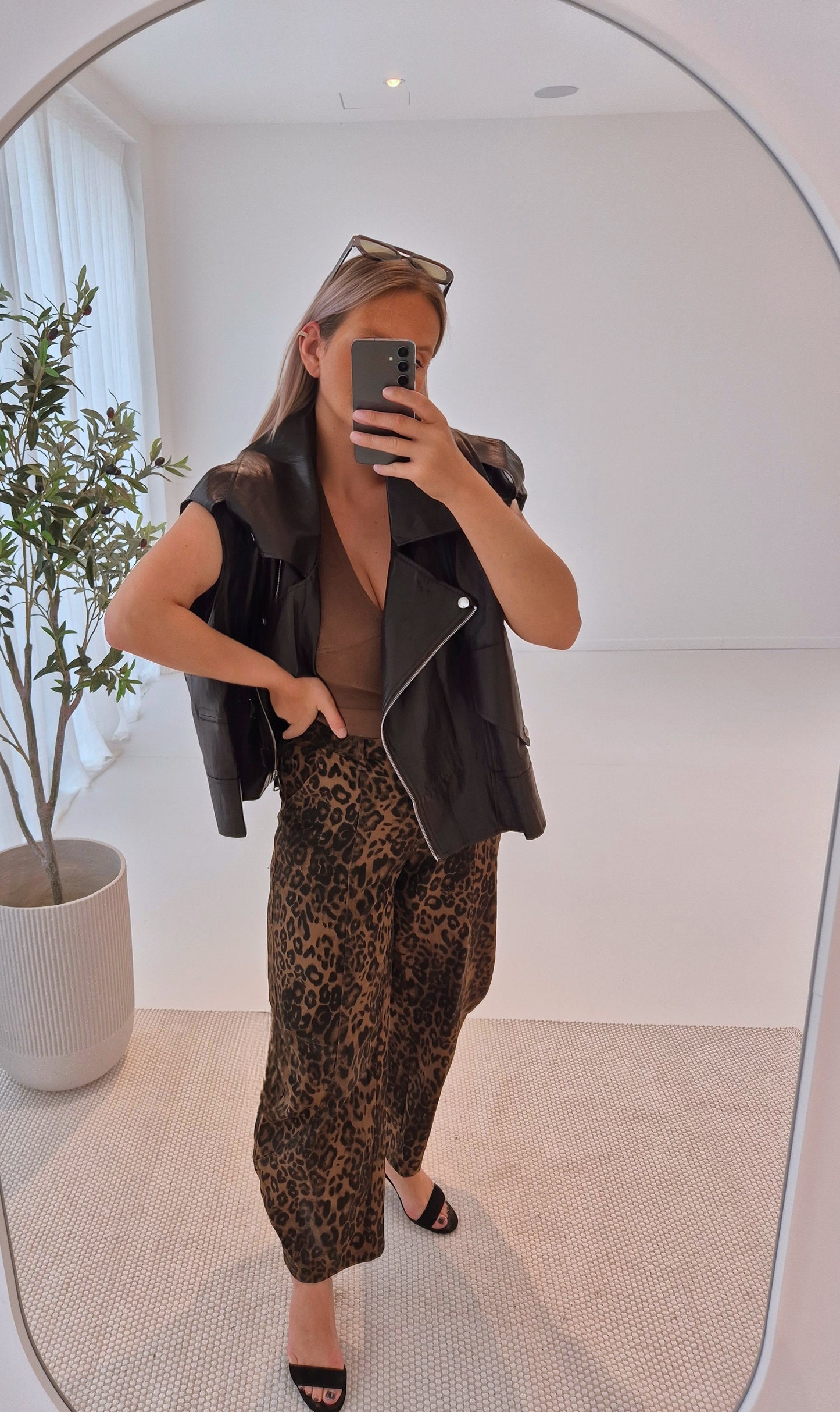 - Xana Brown Halter Backless Top