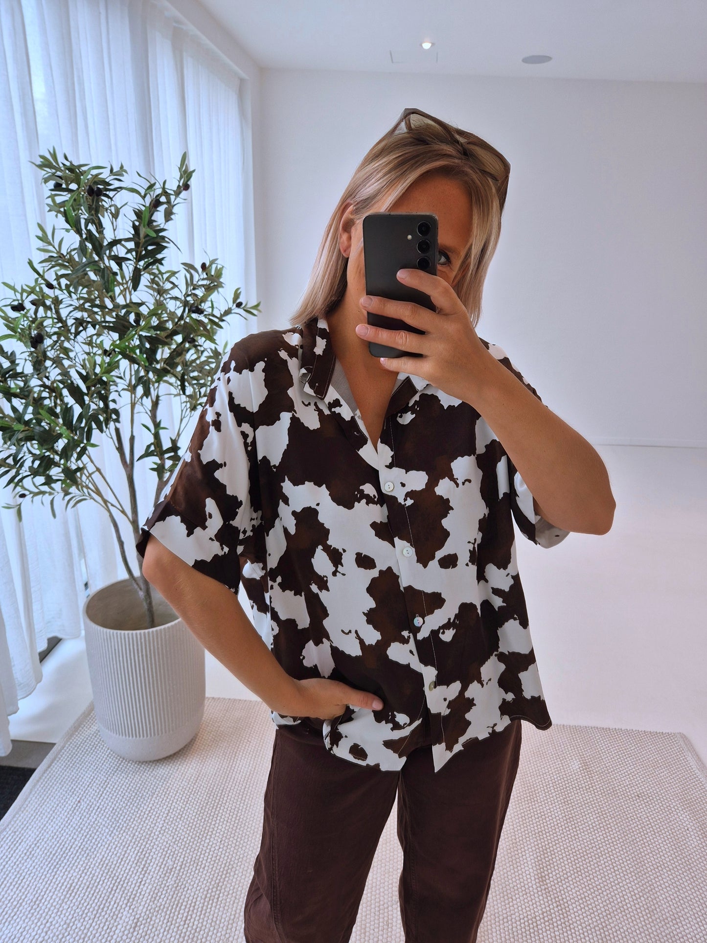 - Western Short Sleeve Blouse