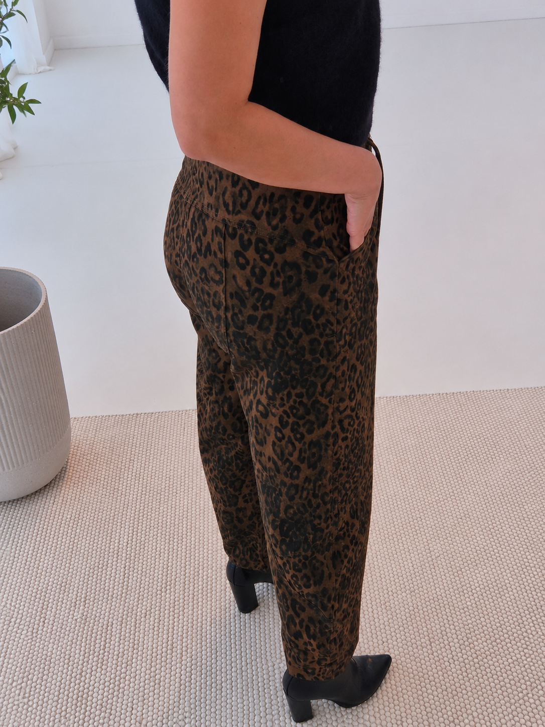 - Animal Print Balloon Jeans