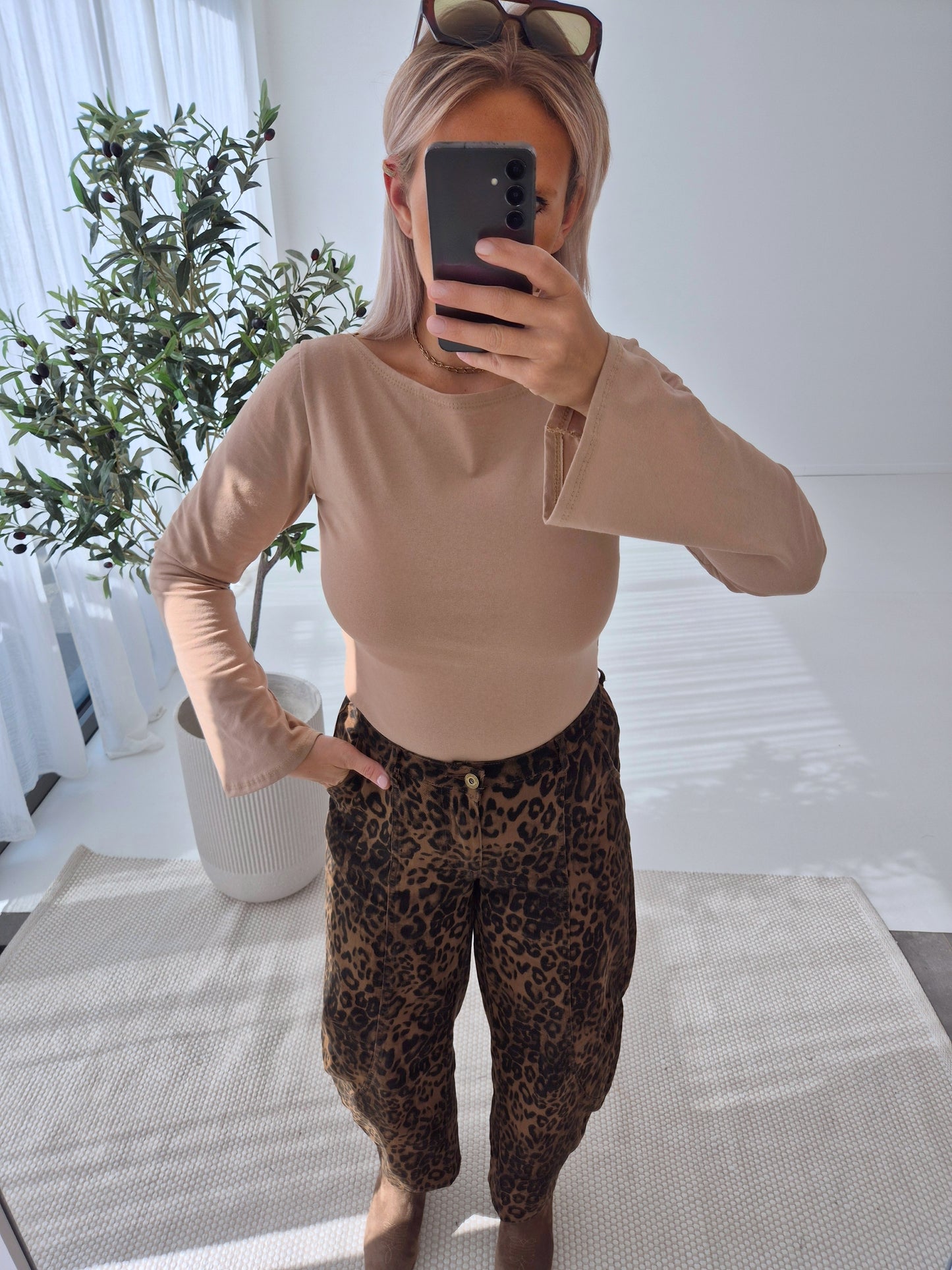 - Camel Top (With Long Sleeve)