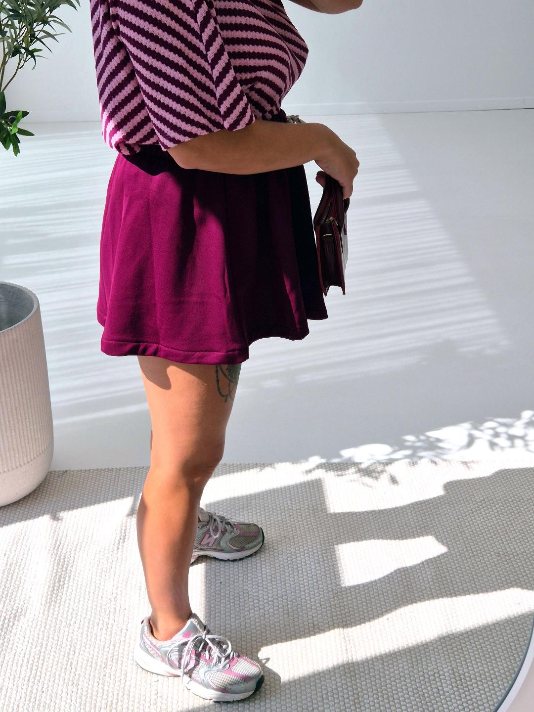 -Bibbi Bordeaux Skirt