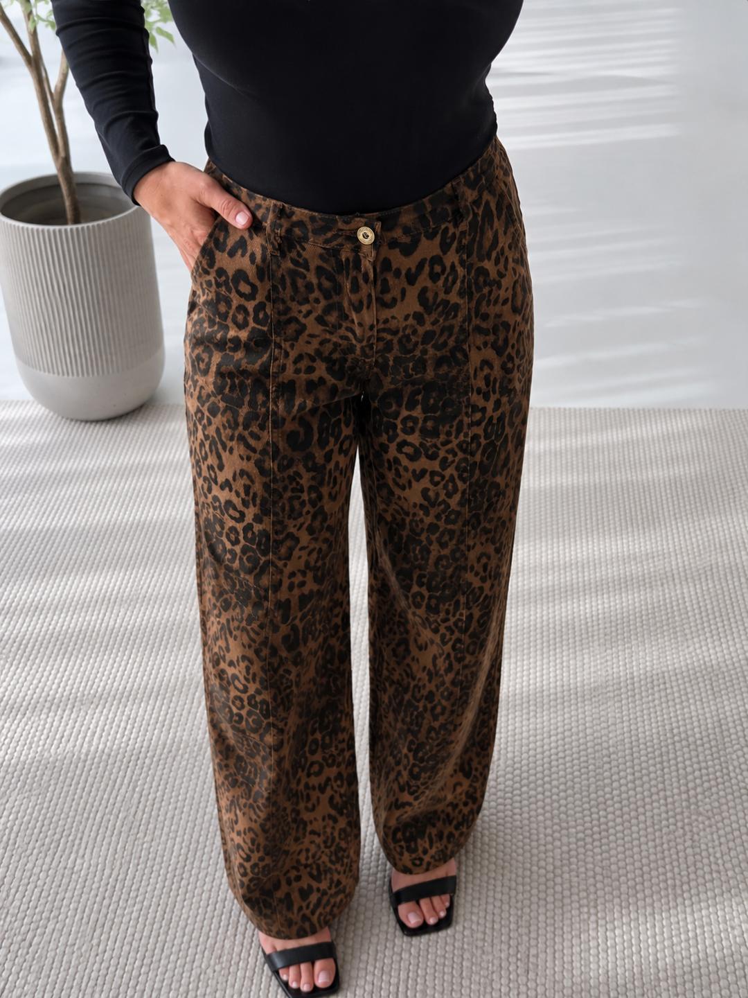 - Animal Print Balloon Jeans