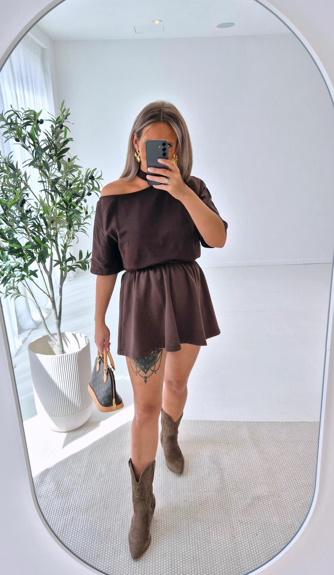 - Choco Off Shoulder Blouse
