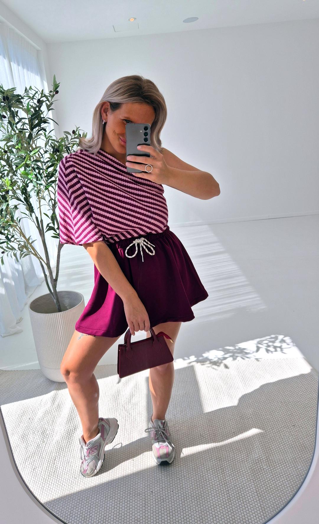 -Bibbi Bordeaux Skirt