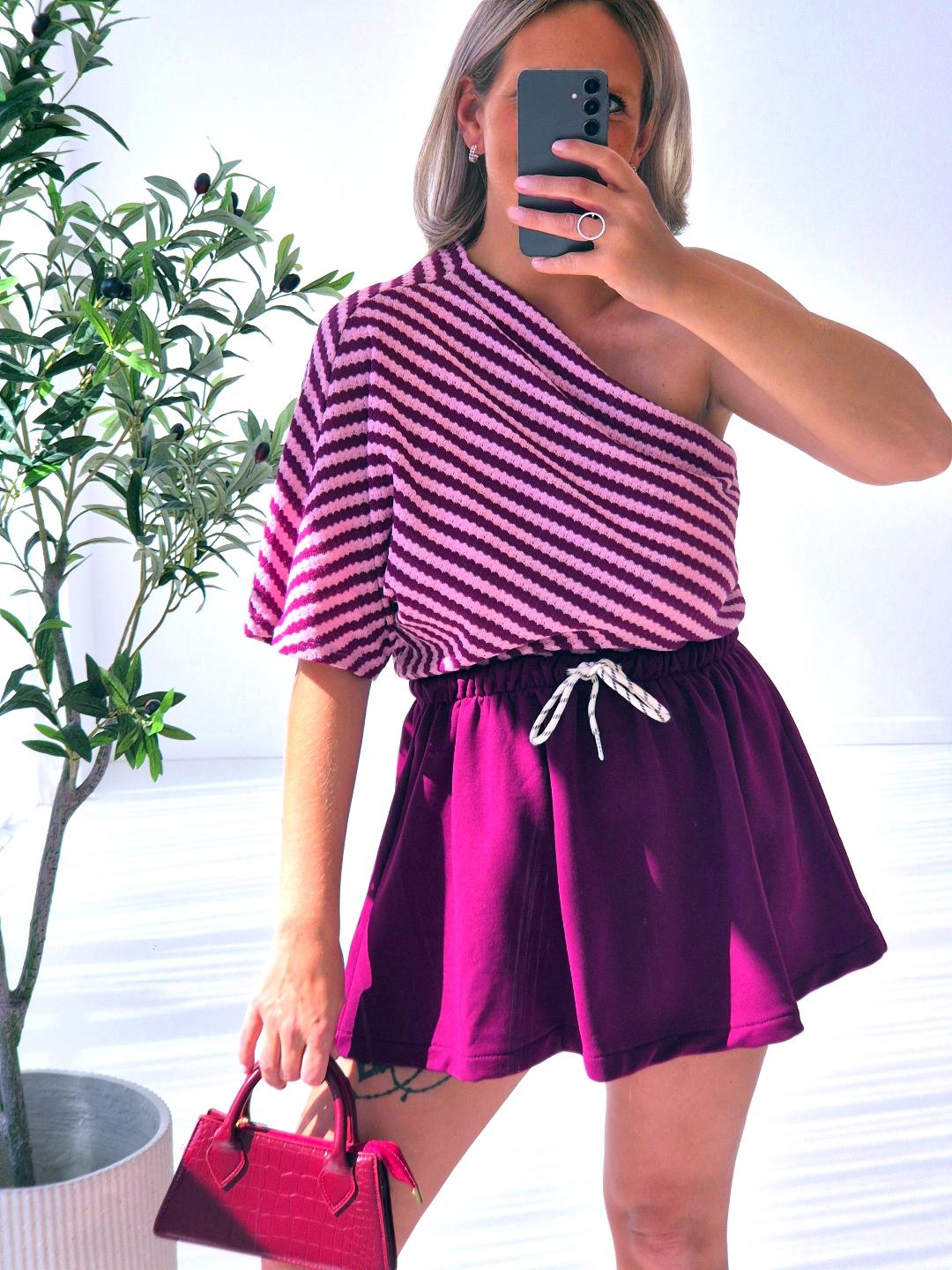 -Bibbi Bordeaux Skirt