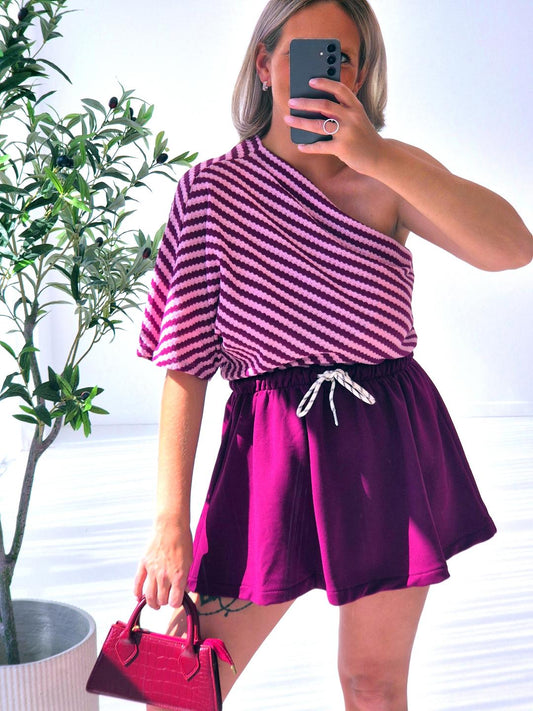 -Bibbi Bordeaux Skirt