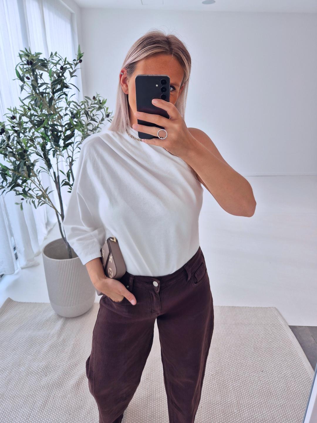 - Collete White Off Shoulder Top