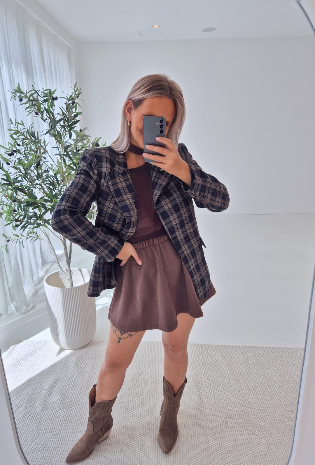 - Choco Off Shoulder Blouse