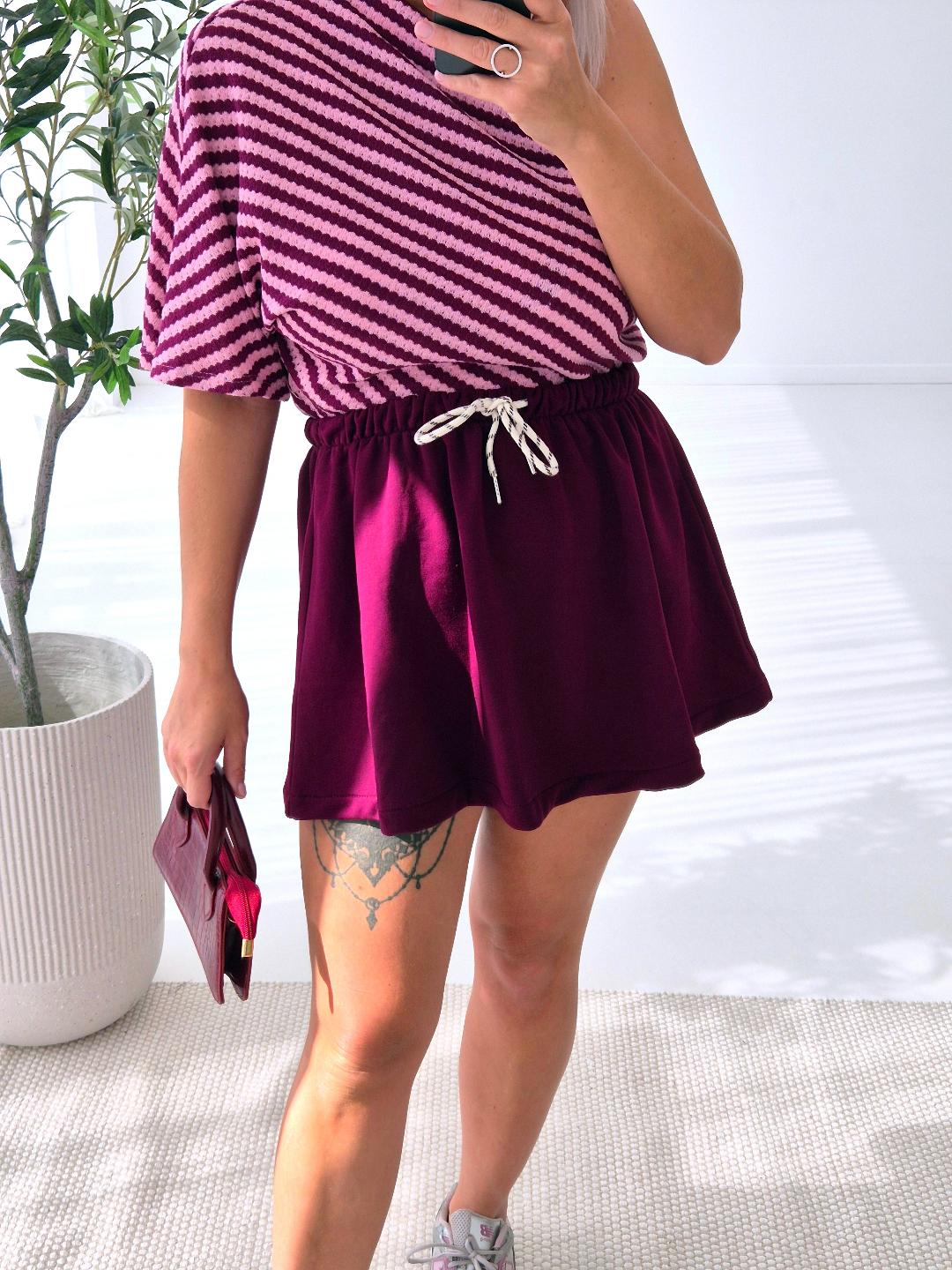 -Bibbi Bordeaux Skirt