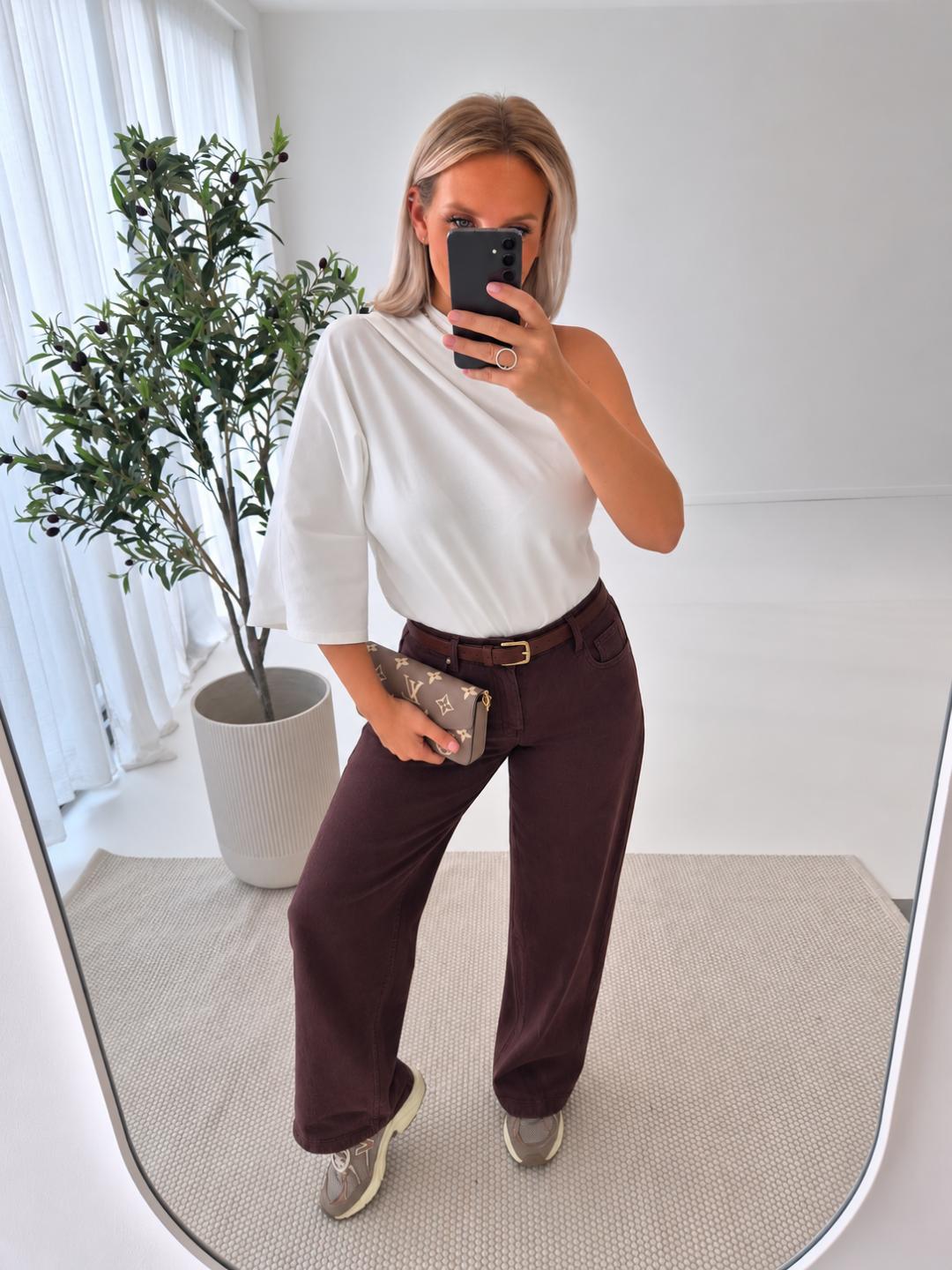 - Collete White Off Shoulder Top