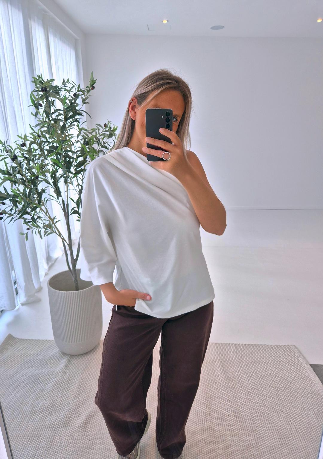 - Collete White Off Shoulder Top
