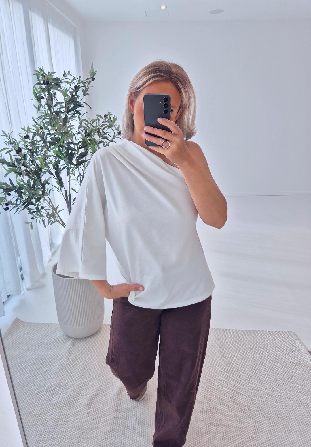 - Collete White Off Shoulder Top