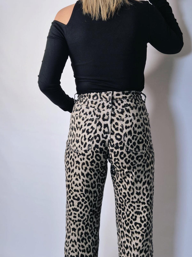 - La Léopard Wide Leg Jeans