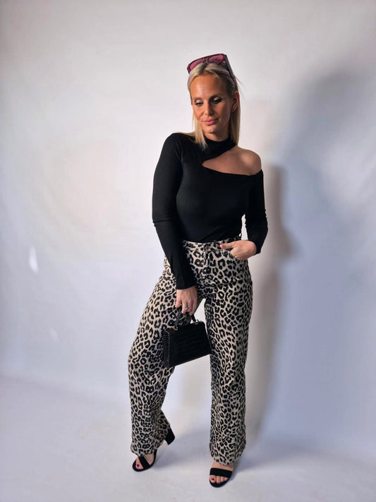 - La Léopard Wide Leg Jeans