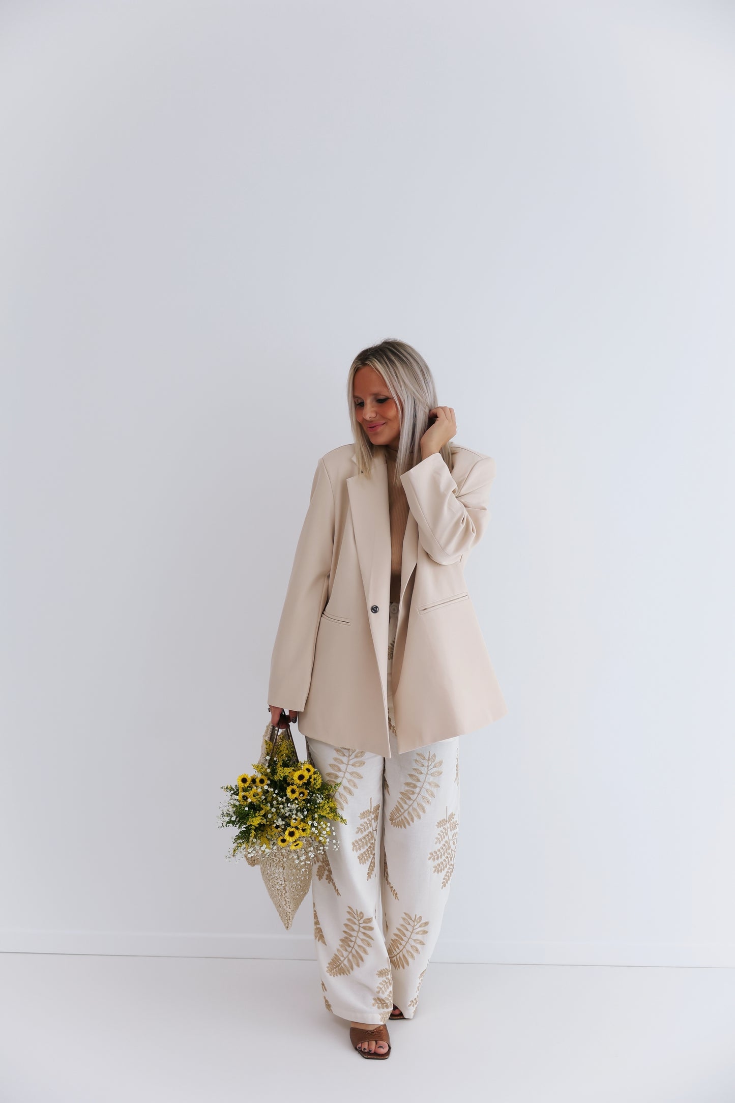 - Feather Trousers (Wide Leg)