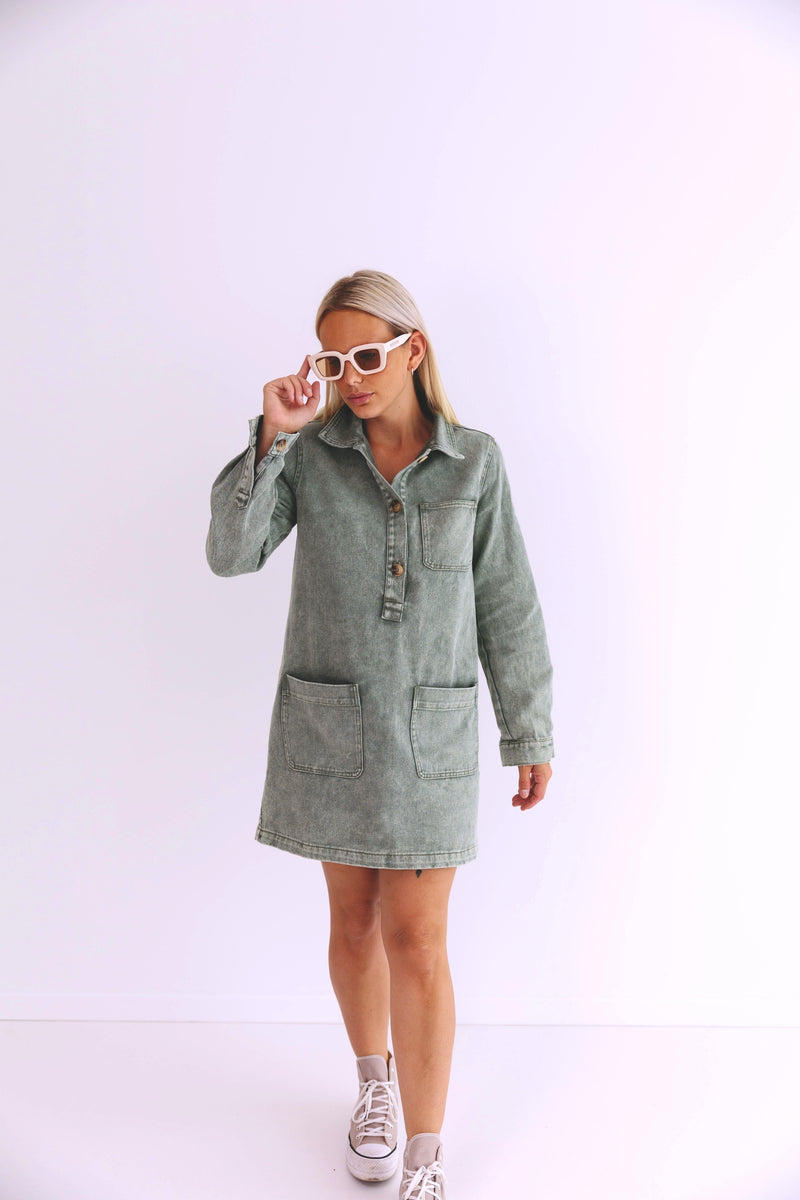 - Kiara Khaki Dress