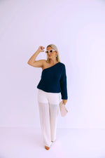 - Jelly Navy Off Shoulder