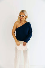 - Jelly Navy Off Shoulder