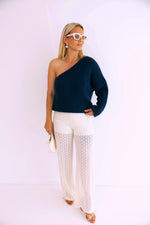 - Jelly Navy Off Shoulder