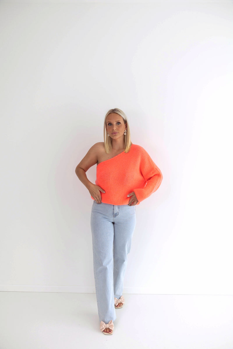 - Jelly Coral Off Shoulder