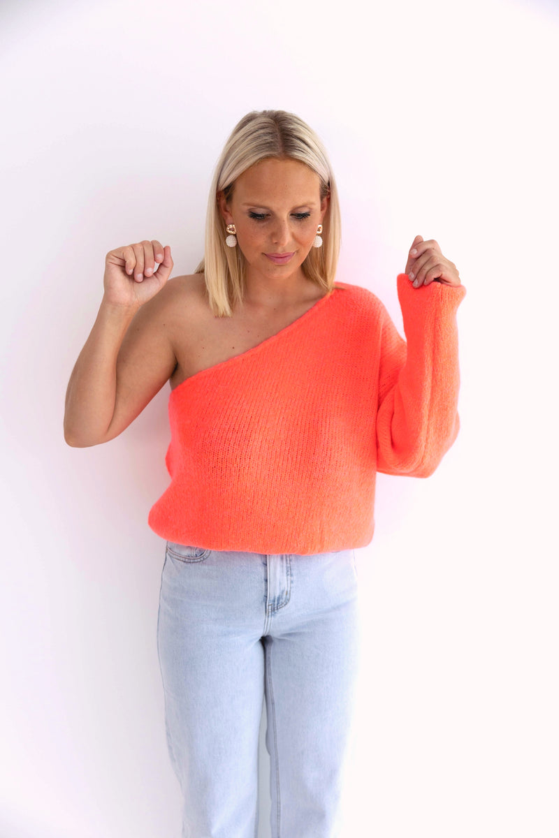 - Jelly Coral Off Shoulder