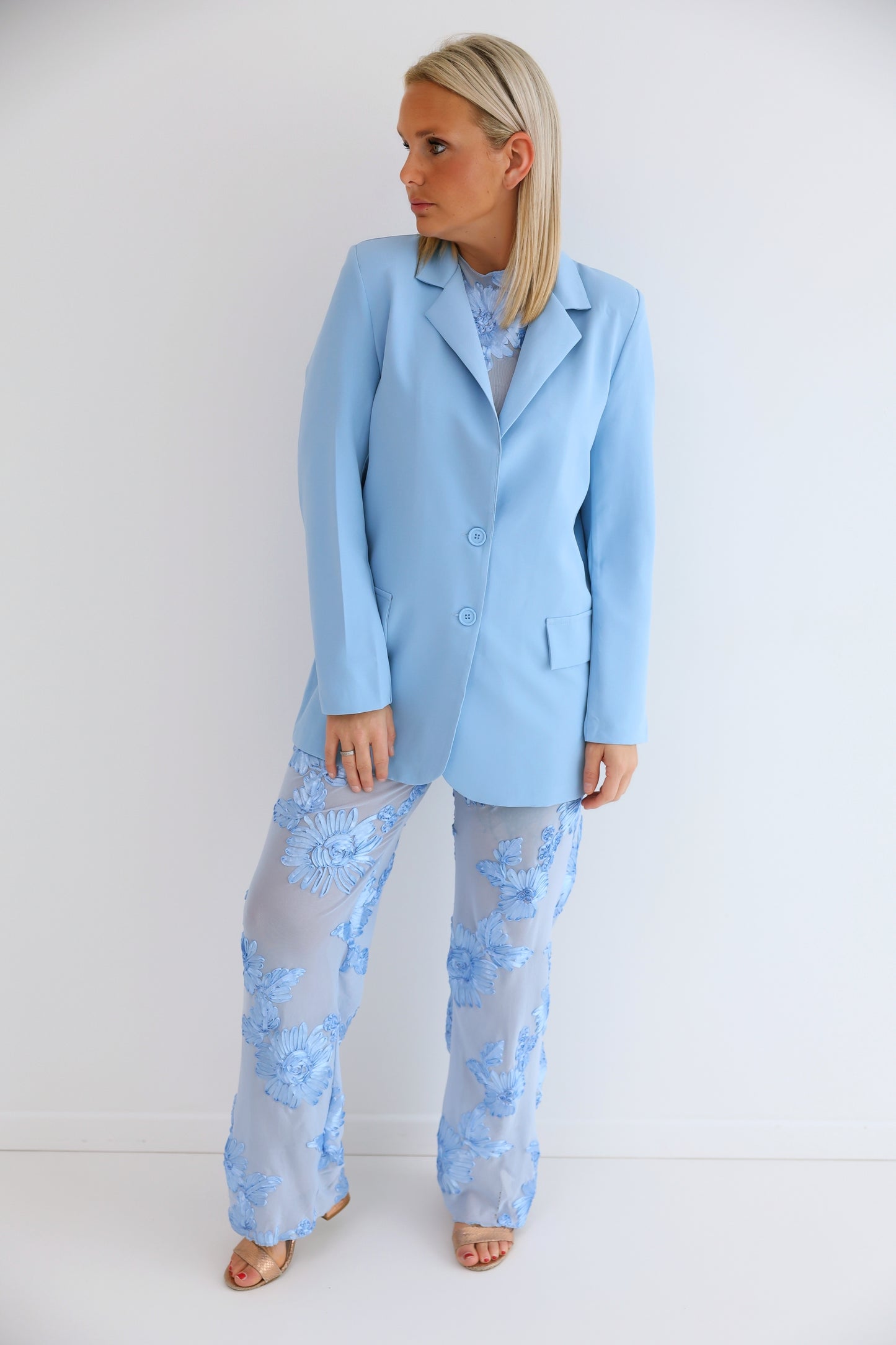 - Blue Flower Blouse