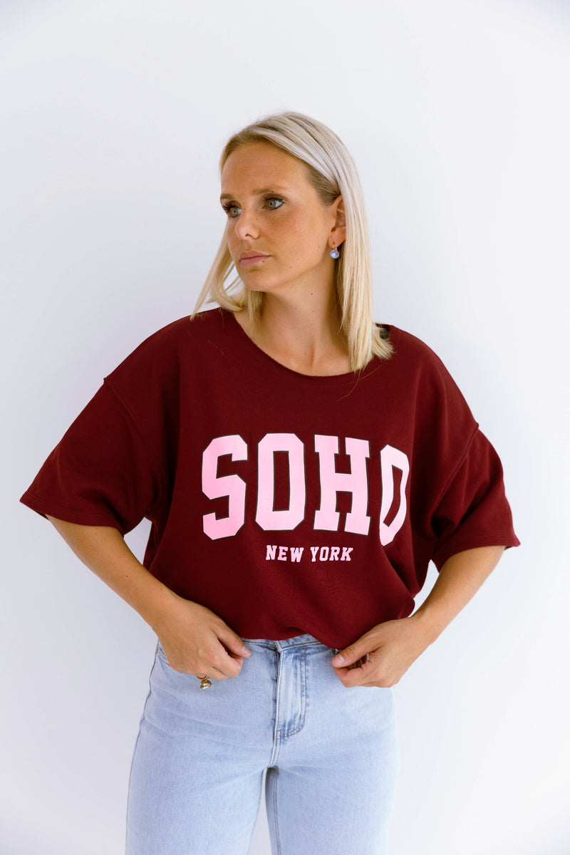 - Soho Bordeaux Sweater